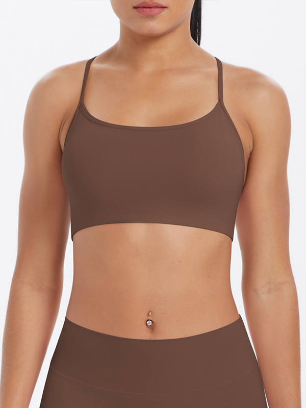Thin-strap Crisscross Backless Yoga Sports Bra