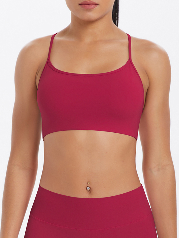 Flexvibe Crisscross Backless Yoga Bra Thin Strap High Elastic Sweat-Wicking