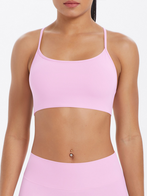 Thin-strap Crisscross Backless Yoga Sports Bra