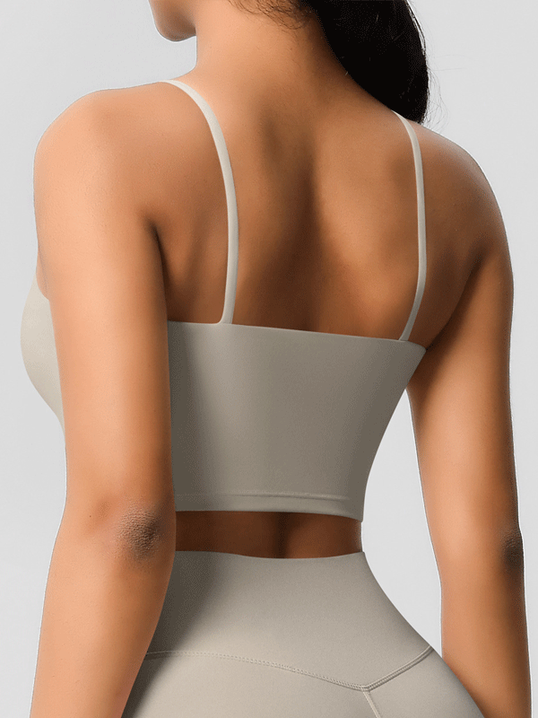 Padded Thin-Strap Sports Bra