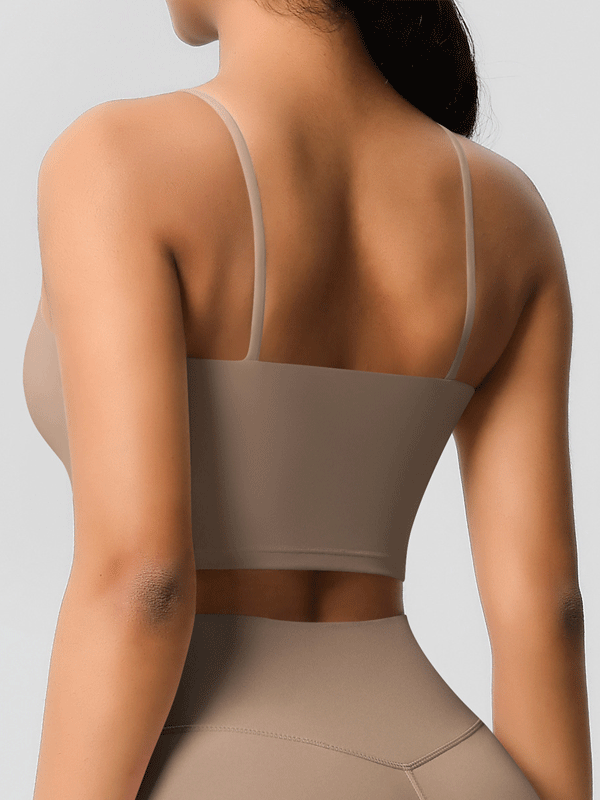 Padded Thin-Strap Sports Bra