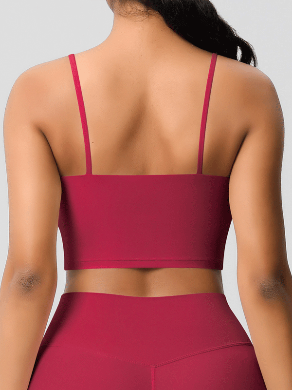 Padded Thin-Strap Sports Bra
