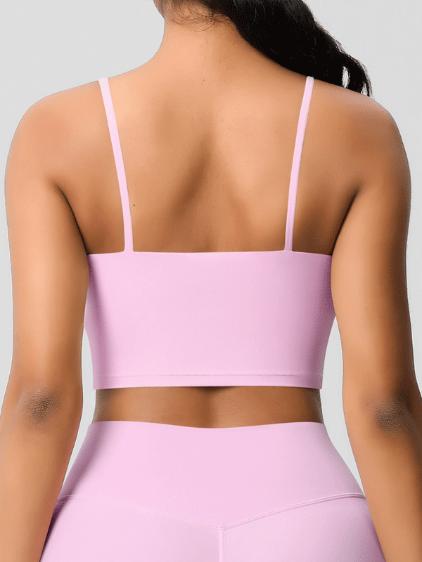 Padded Thin-Strap Sports Bra