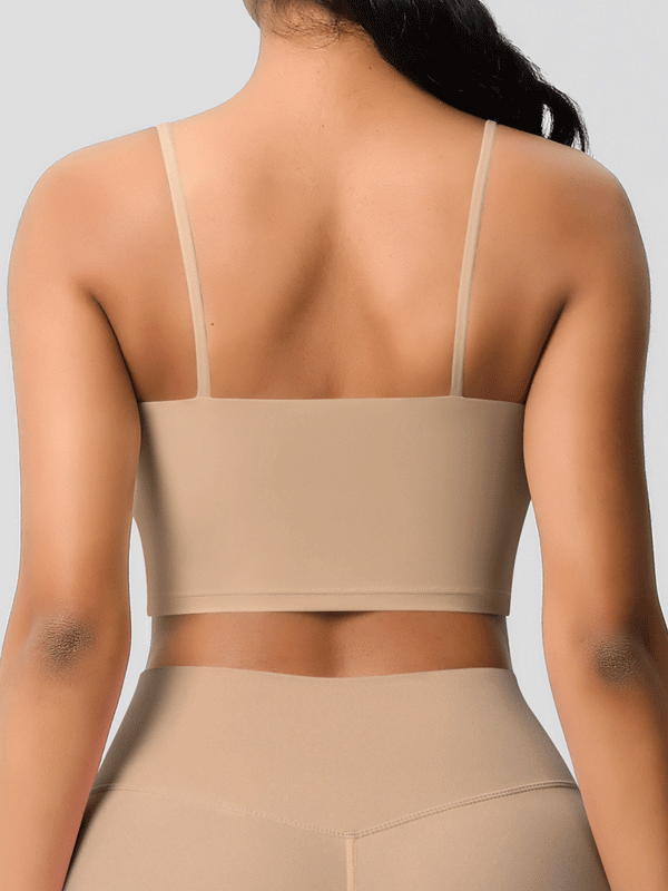 Padded Thin-Strap Sports Bra