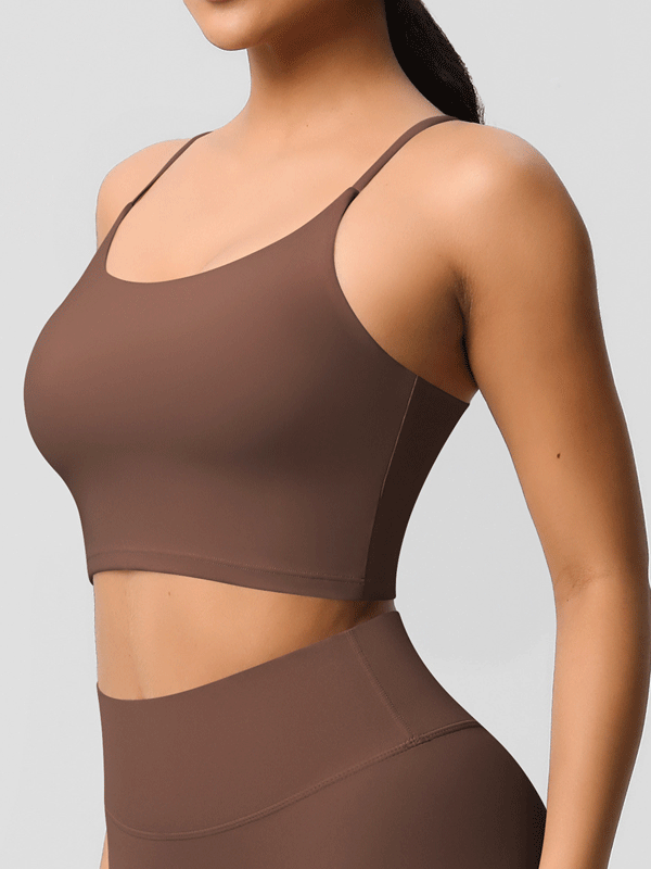 Padded Thin-Strap Sports Bra
