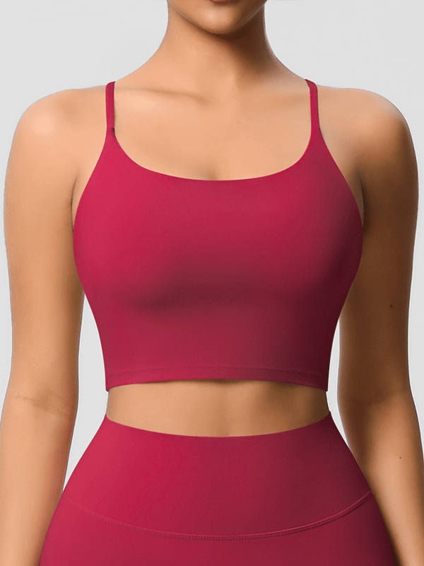Padded Thin-Strap Sports Bra