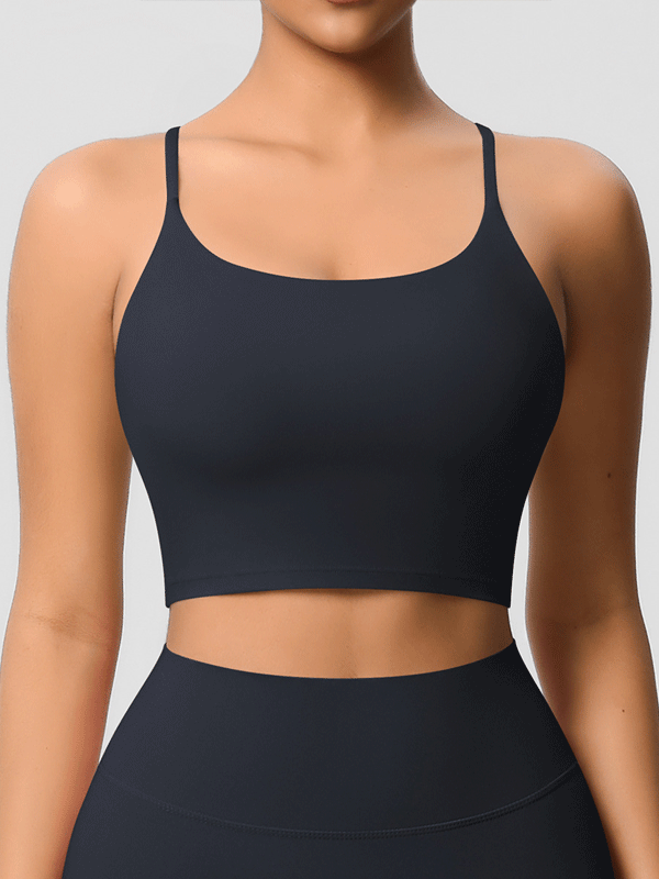 Padded Thin-Strap Sports Bra