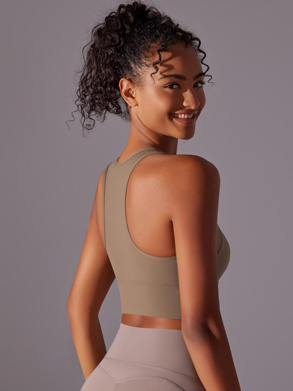 Flexvibe Integrated Sports Bra Fixed Cup High Support Shockproof Wide Strap