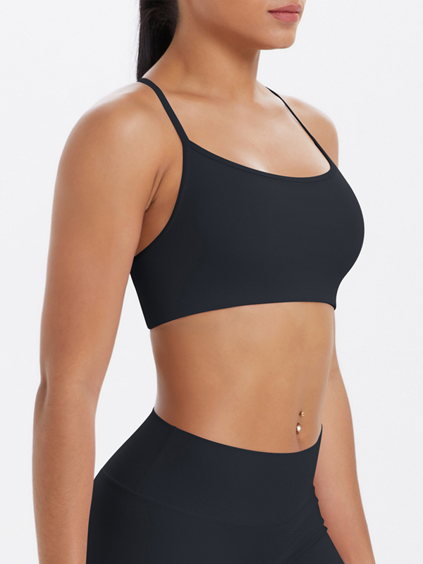 Thin-strap Crisscross Backless Yoga Sports Bra