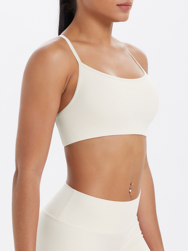 Flexvibe Crisscross Backless Yoga Bra Thin Strap High Elastic Sweat-Wicking