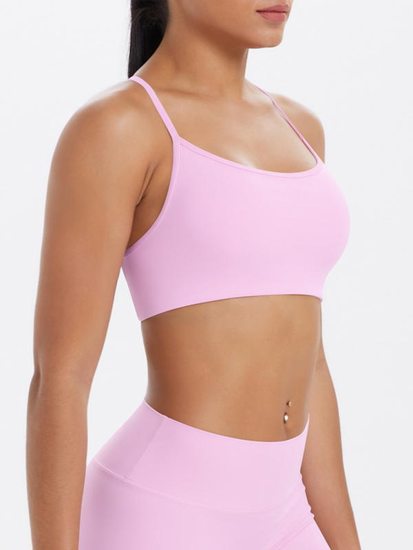 Thin-strap Crisscross Backless Yoga Sports Bra