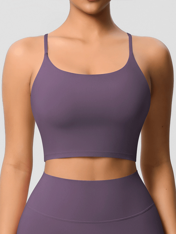 Padded Thin-Strap Sports Bra