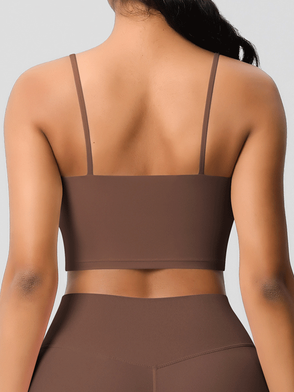 Padded Thin-Strap Sports Bra