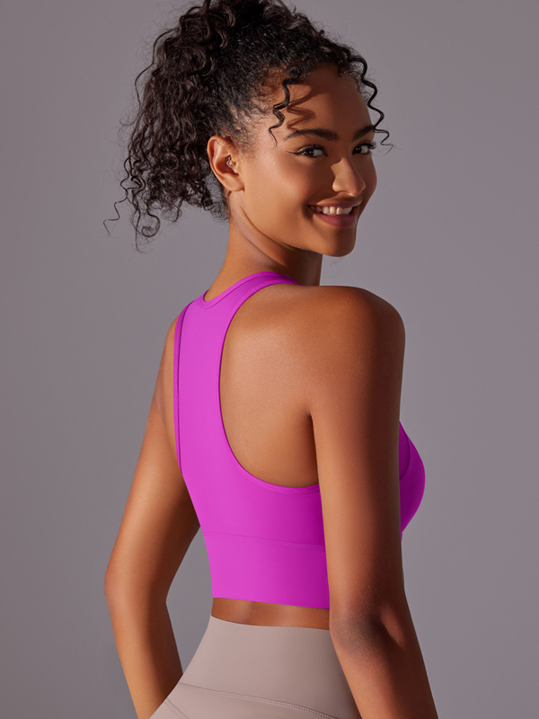 Flexvibe Integrated Sports Bra Fixed Cup High Support Shockproof Wide Strap