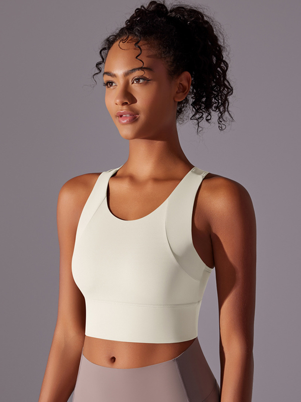Flexvibe Integrated Sports Bra Fixed Cup High Support Shockproof Wide Strap