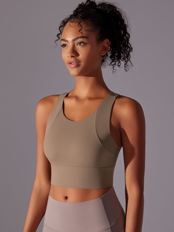 Flexvibe Integrated Sports Bra Fixed Cup High Support Shockproof Wide Strap