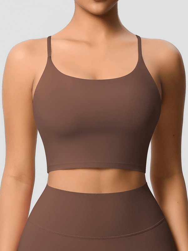 Padded Thin-Strap Sports Bra