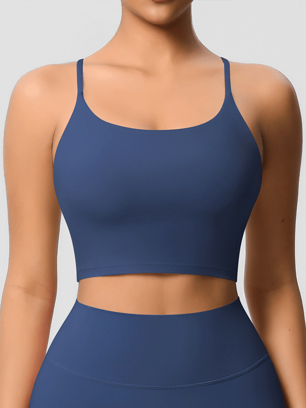 Padded Thin-Strap Sports Bra