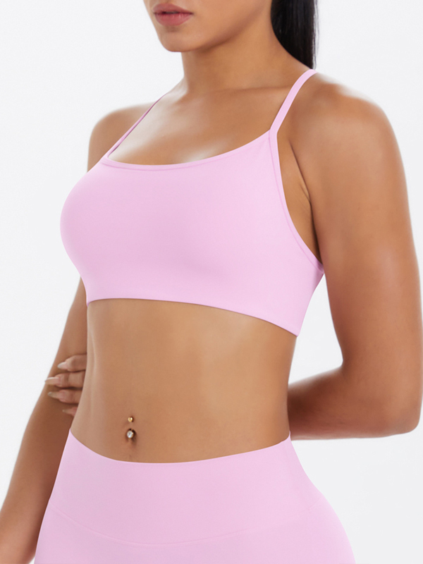 Thin-strap Crisscross Backless Yoga Sports Bra