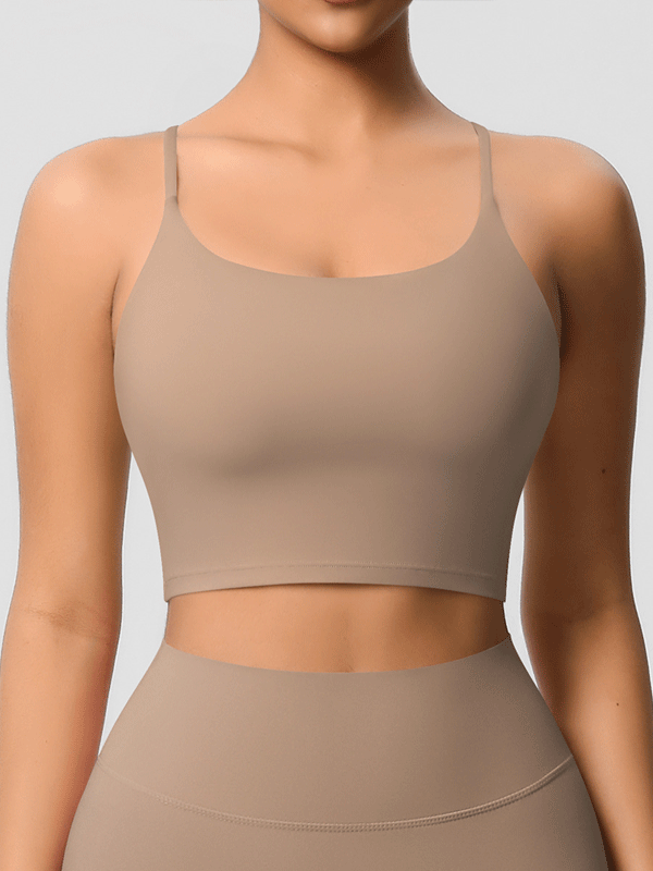 Padded Thin-Strap Sports Bra