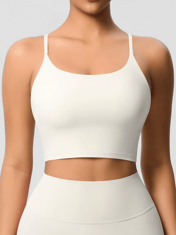 Padded Thin-Strap Sports Bra