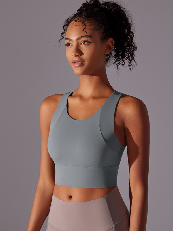 Flexvibe Integrated Sports Bra Fixed Cup High Support Shockproof Wide Strap