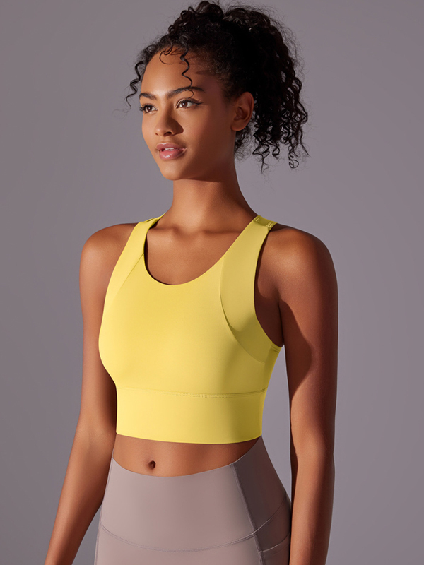 Flexvibe Integrated Sports Bra Fixed Cup High Support Shockproof Wide Strap