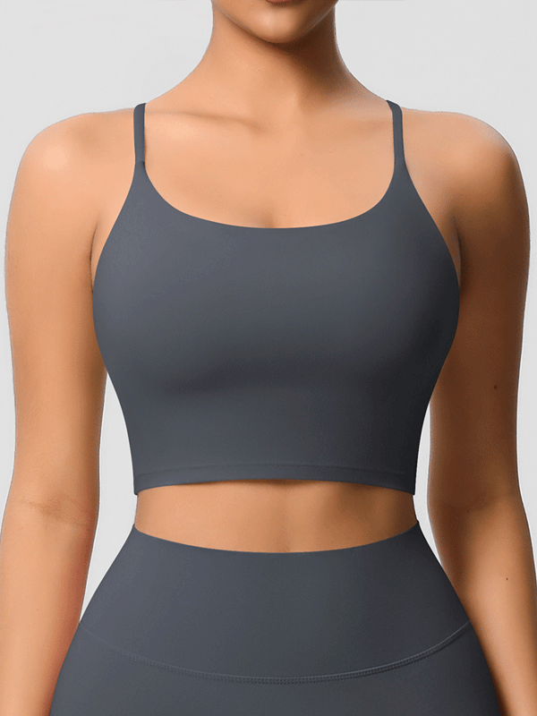Padded Thin-Strap Sports Bra