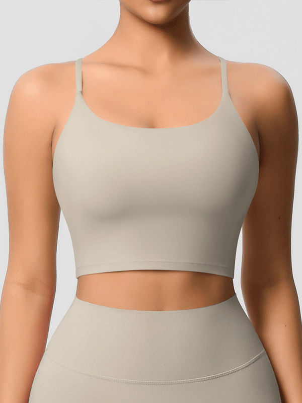 Padded Thin-Strap Sports Bra