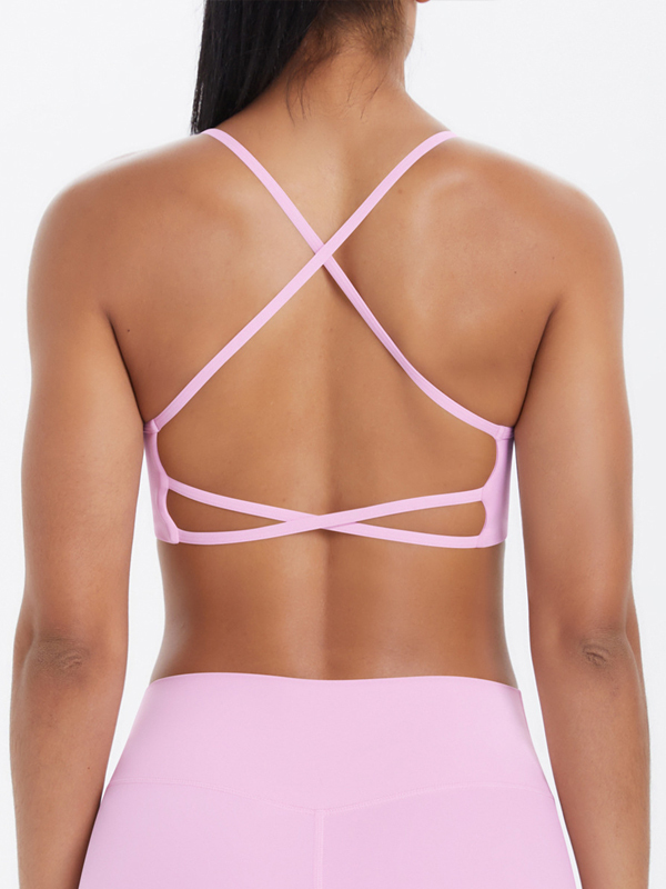 Thin-strap Crisscross Backless Yoga Sports Bra