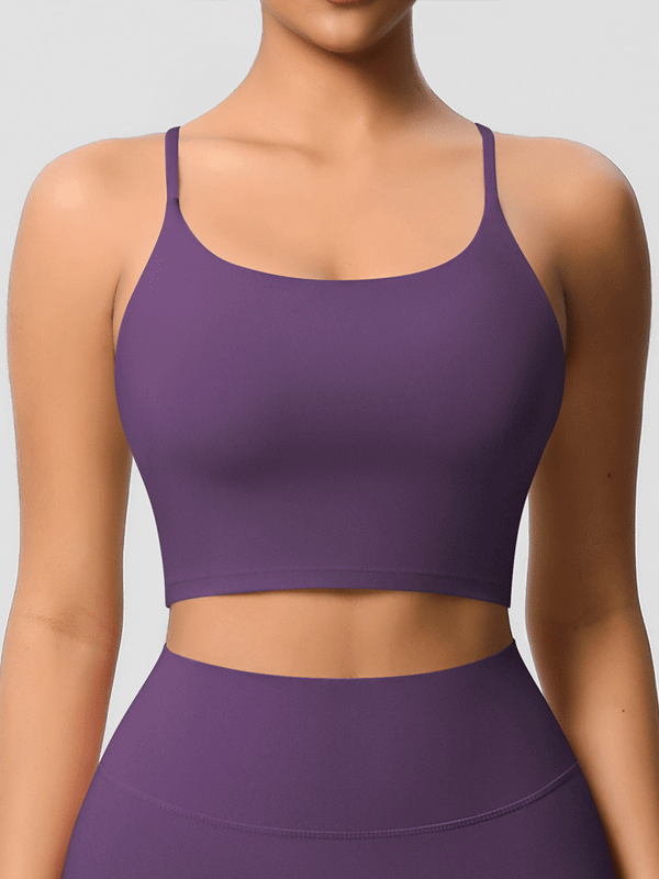 Padded Thin-Strap Sports Bra