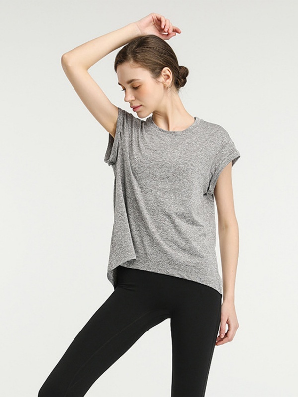 Quick-Drying Sports Cover-Up Yoga Outfit, Lightweight & Comfortable, Short-Sleeve T-Shirt for Running & Fitness