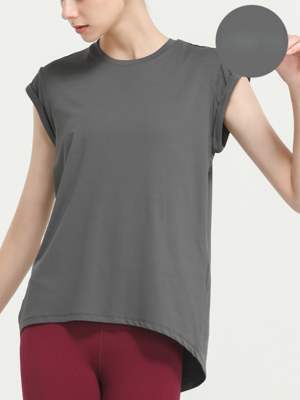 Flexvibe Quick Dry Sports Cover-Up Hollow Back Lightweight Elastic Yoga Tee