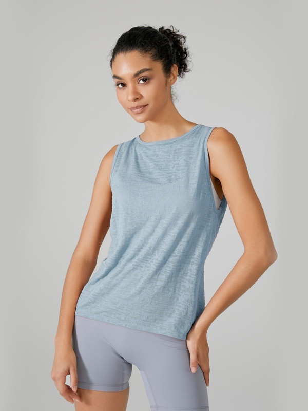 Flexvibe Sleeveless Quick Dry Smock Loose Lightweight Open Back Gym Wear