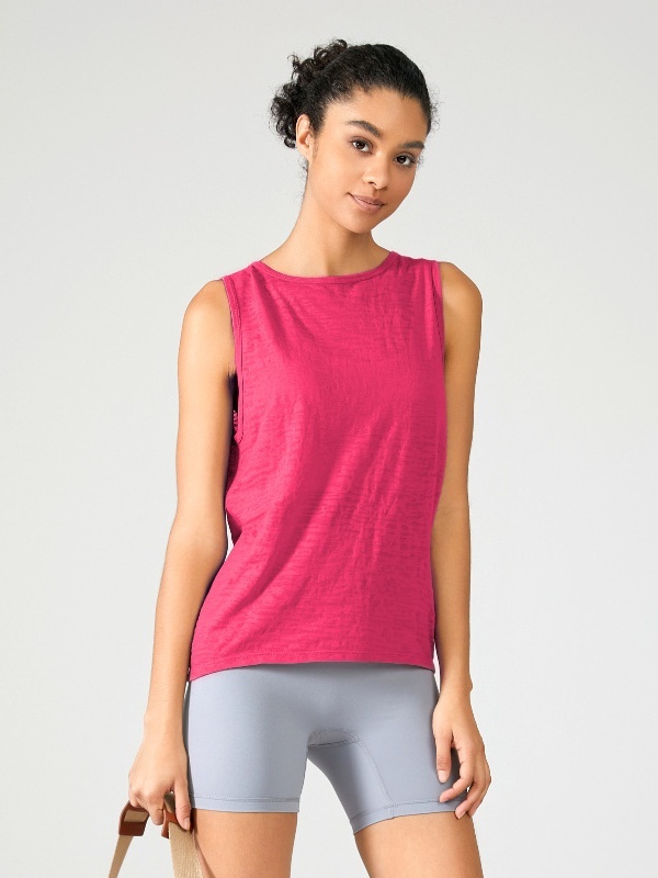 Flexvibe Sleeveless Quick Dry Smock Loose Lightweight Open Back Gym Wear