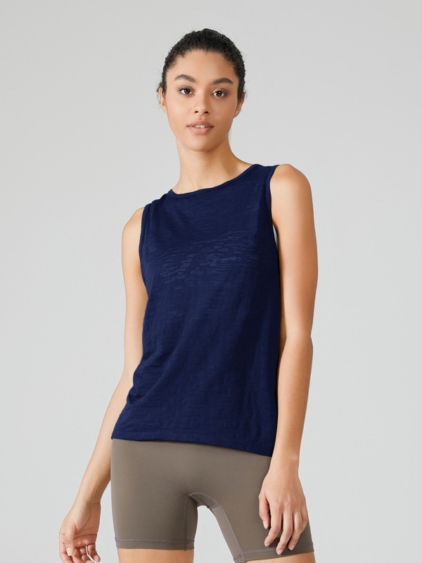 Flexvibe Sleeveless Quick Dry Smock Loose Lightweight Open Back Gym Wear
