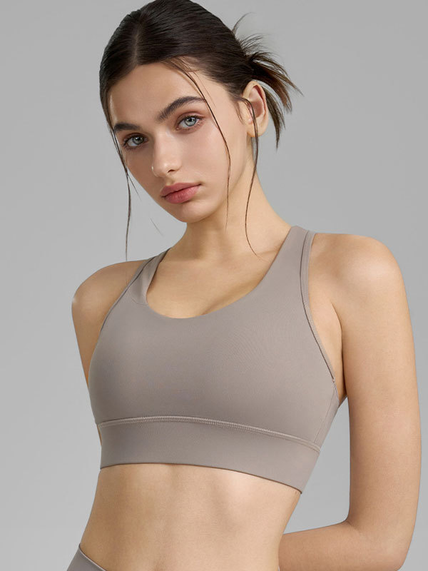 Mesh Panel Sports Bra