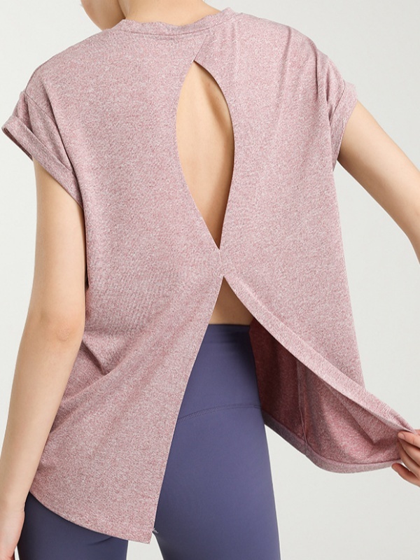 Quick-Drying Sports Cover-Up Yoga Outfit, Lightweight & Comfortable, Short-Sleeve T-Shirt for Running & Fitness