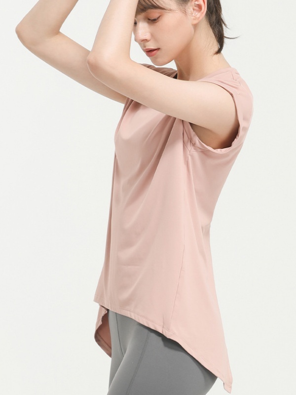 Flexvibe Quick Dry Sports Cover-Up Hollow Back Lightweight Elastic Yoga Tee