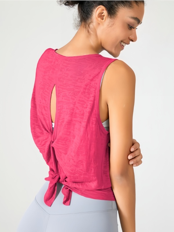 Flexvibe Sleeveless Quick Dry Smock Loose Lightweight Open Back Gym Wear