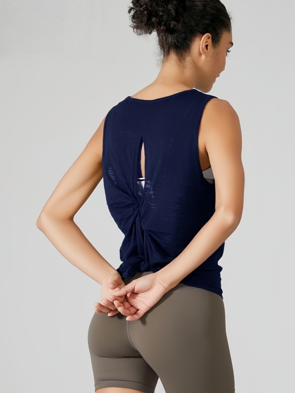 Flexvibe Sleeveless Quick Dry Smock Loose Lightweight Open Back Gym Wear