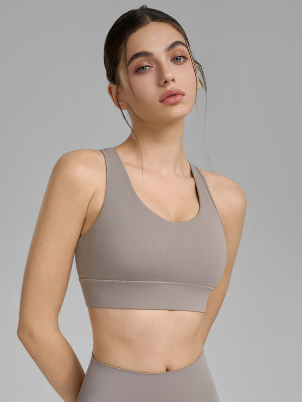 Mesh Panel Sports Bra