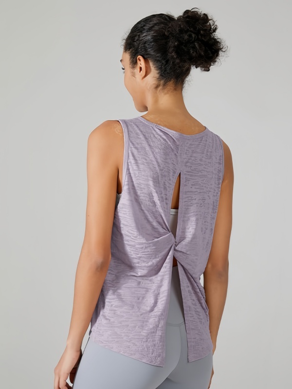 Flexvibe Sleeveless Quick Dry Smock Loose Lightweight Open Back Gym Wear