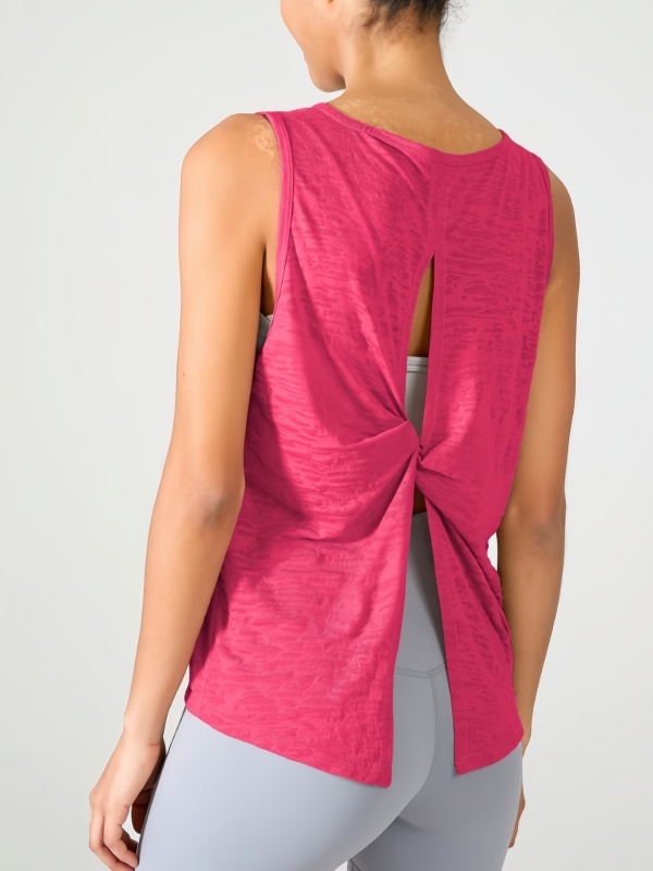 Flexvibe Sleeveless Quick Dry Smock Loose Lightweight Open Back Gym Wear