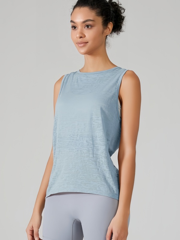 Flexvibe Sleeveless Quick Dry Smock Loose Lightweight Open Back Gym Wear