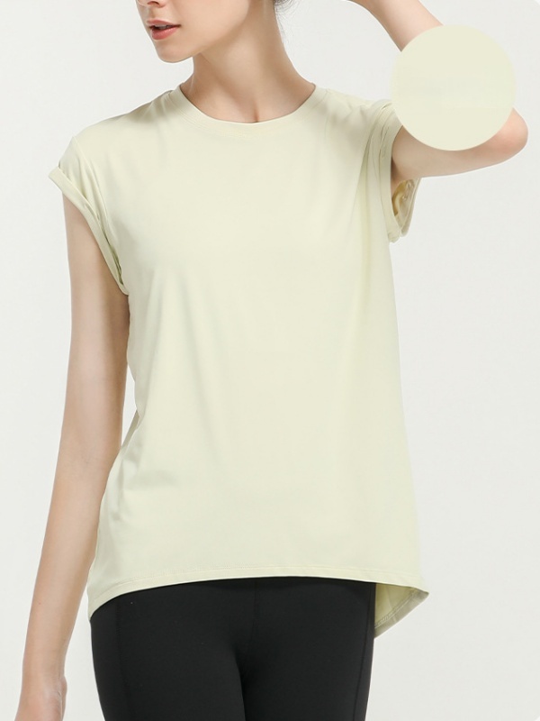 Quick-Drying Sports Cover-Up Yoga Outfit, Lightweight & Comfortable, Short-Sleeve T-Shirt for Running & Fitness