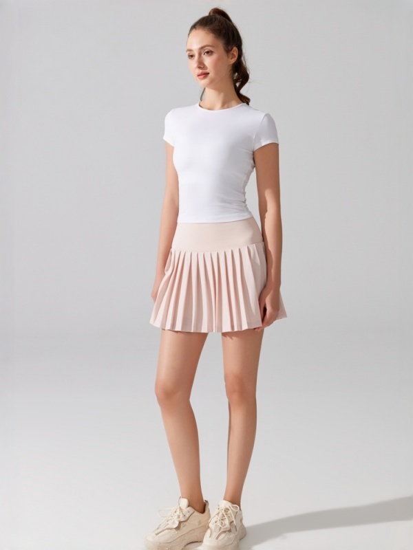 Crew Neck Breathable Quick-Dry Stretchy Fitted Waist Slim-Fit Running Fitness Casual Sports Short Sleeve