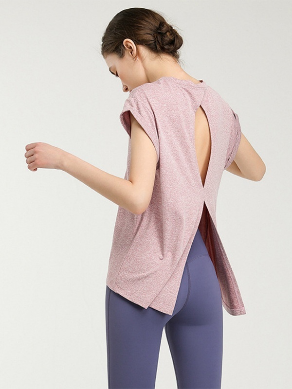 Quick-Drying Sports Cover-Up Yoga Outfit, Lightweight & Comfortable, Short-Sleeve T-Shirt for Running & Fitness