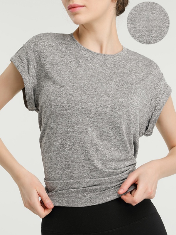 Quick-Drying Sports Cover-Up Yoga Outfit, Lightweight & Comfortable, Short-Sleeve T-Shirt for Running & Fitness