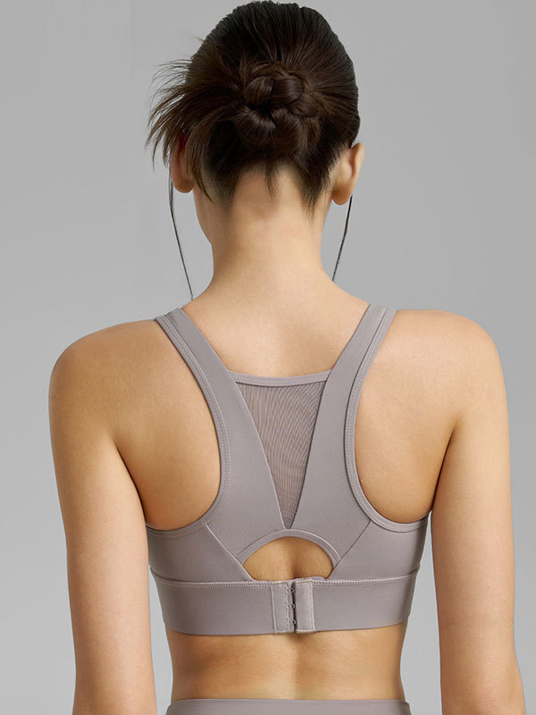 Mesh Panel Sports Bra